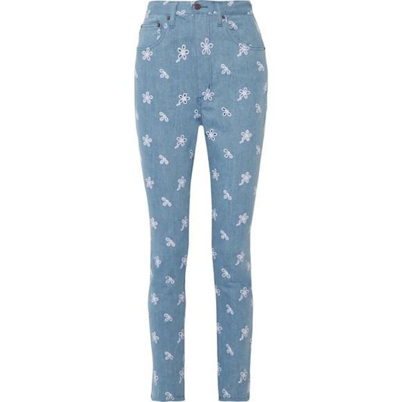 Marc Jacobs Broderie Anglaise Daisy High Waist Skinny Jeans $395 Womens 27 26x30 - Picture 2 of 7